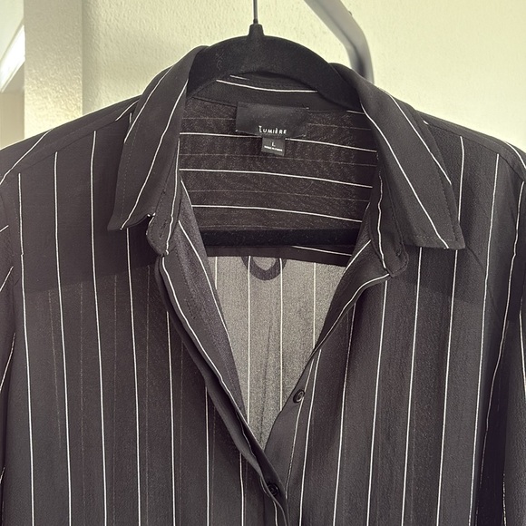 Lumiere High Low Tunic Long Sleeve Blouse Size L - Picture 2 of 7